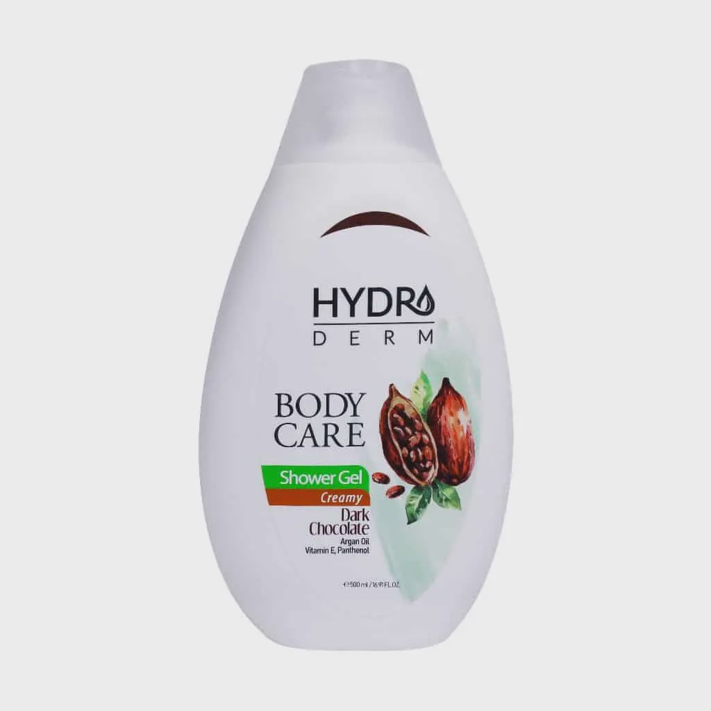 شامپو بدن کرمی هیدرودرم با رایحه شکلات تلخ Hydroderm Dark Chocolate Creamy Shower Gel