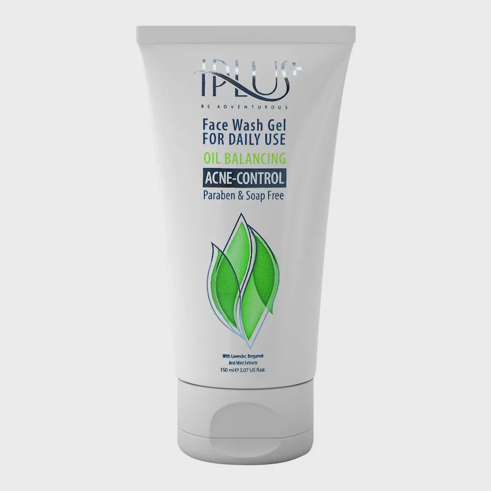 ژل شستشوی صورت آکنه کنترل پوست چرب آی پلاس Acne Control Herbal Face Wash Iplus