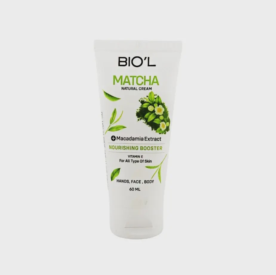کرم مرطوب کننده پوست ماچا و روغن ماکادمیا 60 میلی لیتر بیول Matcha Nourishing Booster Cream Biol