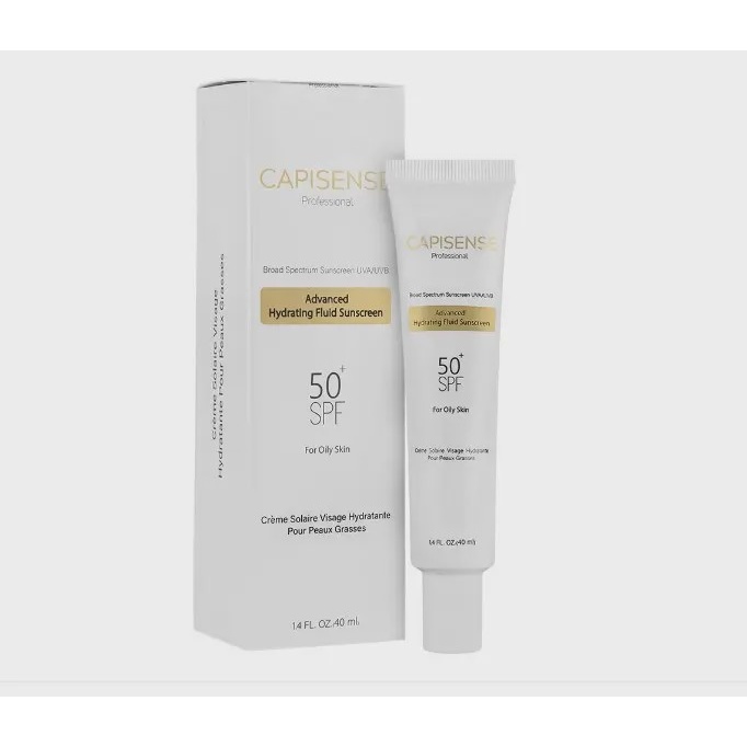 فلویید ضد آفتاب و آبرسان صورت پوست چرب SPF50 کپیسنس Advanced Hydrating Fluid Sunscreen SPF50 Capisense