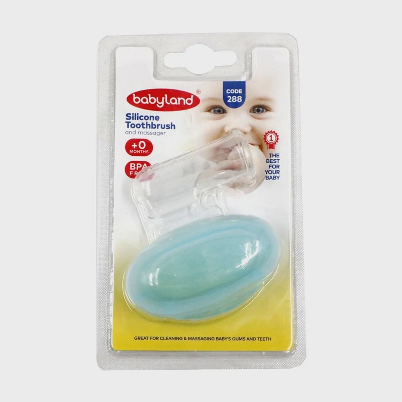مسواک سیلیکونی کودک بیبی لند مدل 288 Baby Land Silicone Toothbrush Code 288