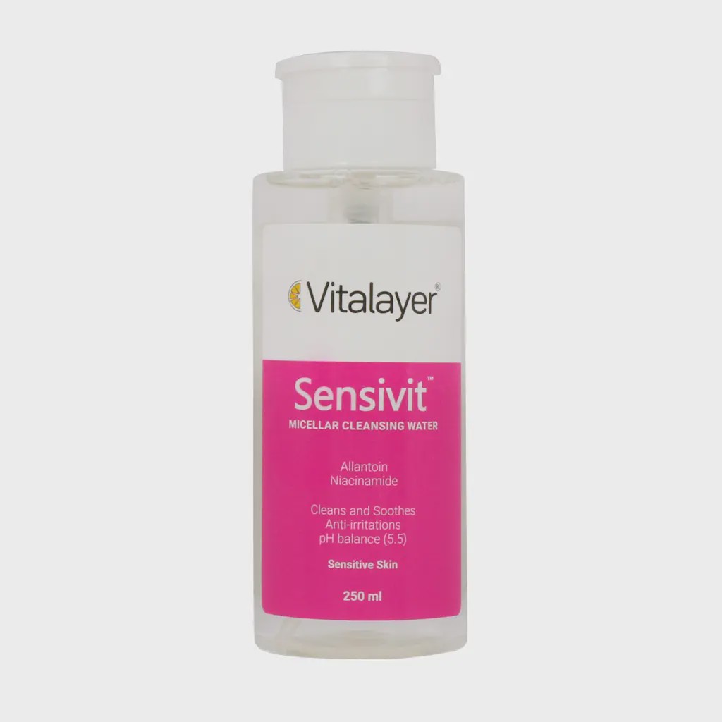 محلول پاک کننده آرایش سنسی ویت ویتالیر Sensivit Micellar Cleansing Water Vitalayer