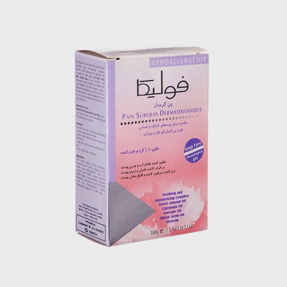 پن کرم دار حاوی 10 کلد کرم فولیکا Ultra Rich Cream Bar With 10 Cold Cream Fulica