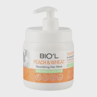 ماسک مو بیول حاوی هلو و جوانه گندم مناسب مو خشک و فر حجم 500 میلی لیتر Biol Peach And Wheat Hair Mask For Dry Hair 50...