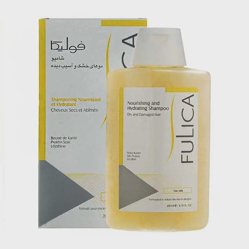 شامپو موهای خشک و آسیب دیده فولیکا 200 میلی لیتری Nourishing And Hydrating Shampoo 200 ml Fulica