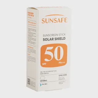 ضد آفتاب استیکی سان سیف مدل Solar Shield با SPF 50 مناسب پوست های خشک وزن 20 گرم Sunsafe Solar Shield Sunscreen Stick...