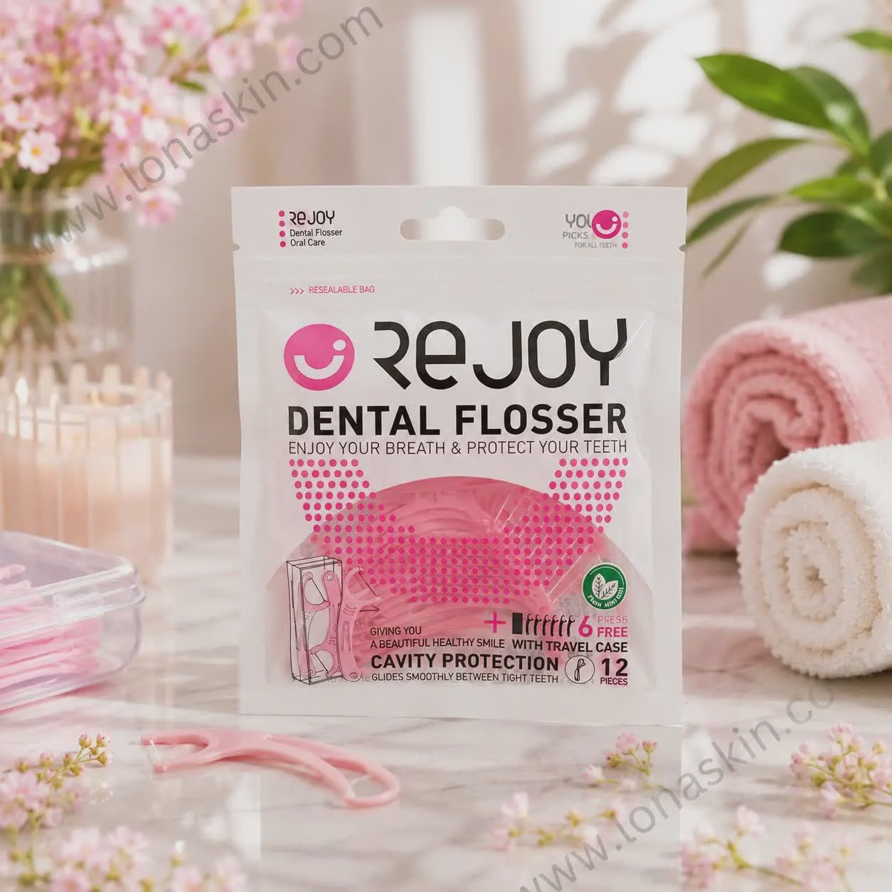 نخ دندان کمانی و خلال دندان ریجوی با طعم نعنا 18 عددی Rejoy Dental Flosser 18 Pcs