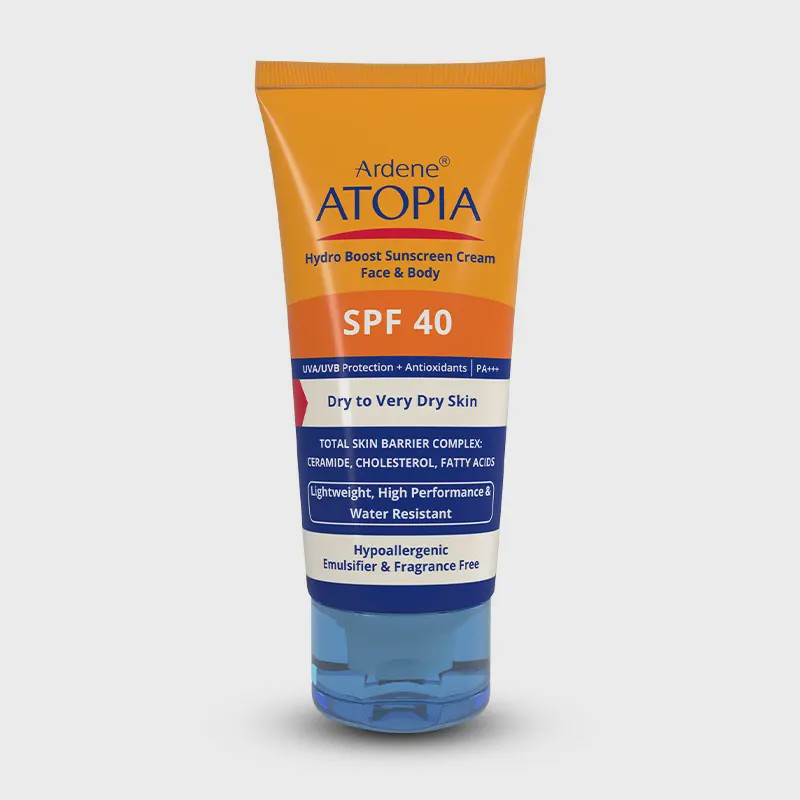 کرم ضد آفتاب رطوبت رسان پوست خشک و خیلی خشک درای ریلیف آردن آتوپیا  Dry Relief Hydro Boots Sunscreen Cream Face  Body...