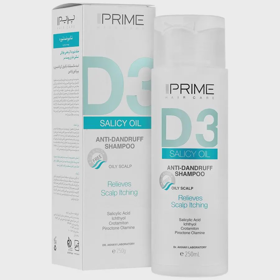 شامپو ضد شوره پوست سر چرب D3 پرایم D3 Salicy Oil Anti Dandruff Shampoo Prime