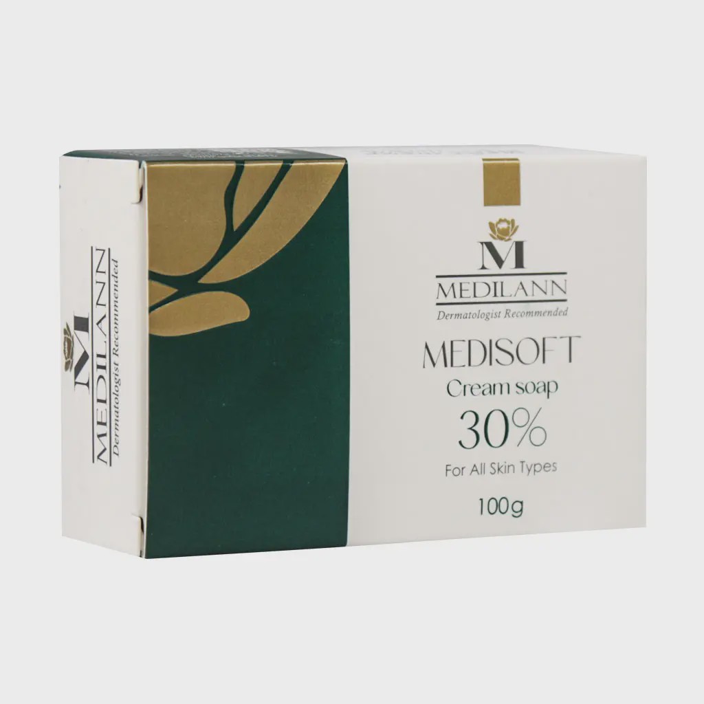صابون کرم دار مدیلن مناسب برای انواع پوست 100 گرم Medilann Medisoft Cream Soap for All Skin Types 100 g