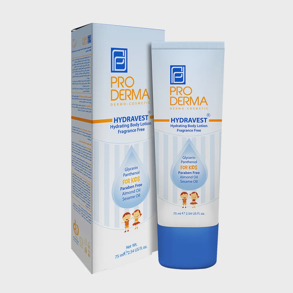 لوسیون مرطوب کننده صورت و بدن کودکان پرودرما  Hydrating Body Lotion For Kids Hydravest Pro Derma