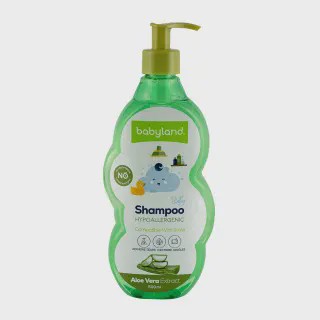 شامپو بچه بی بی لند حاوی عصاره آلوئه ورا حجم 500 میلی لیتر Baby Land Hypoallergenic Aloe Vera Shampoo 500 ml