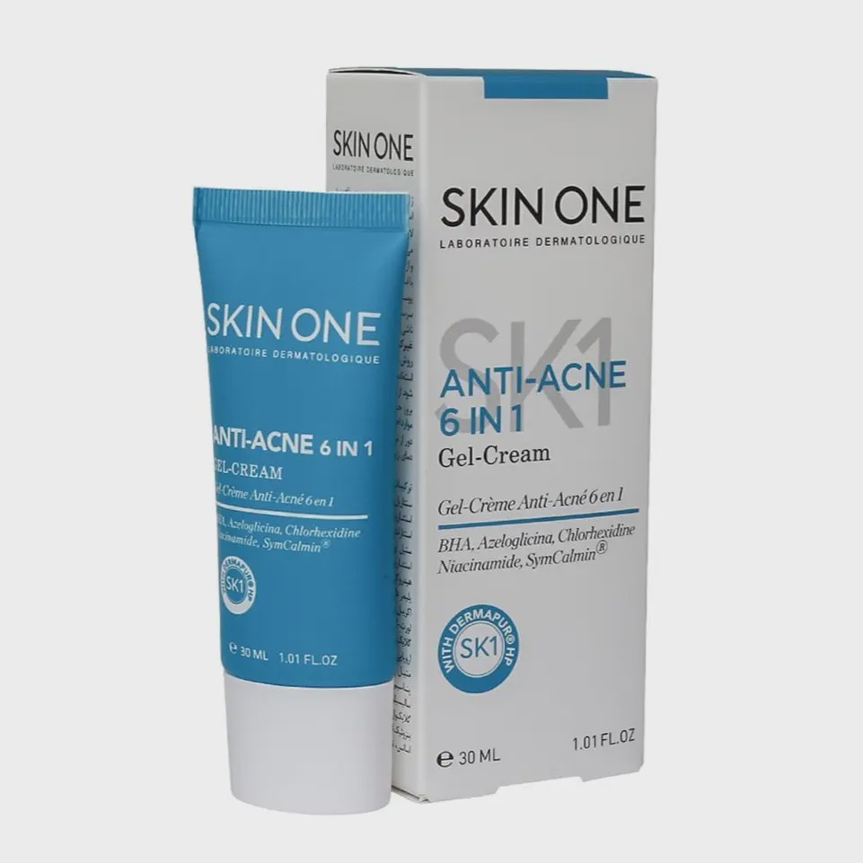 ژل کرم ضدجوش 6 در1 اسکین وان 30 میلی لیتر Anti Acne 6 IN 1 Gel Cream Skin One