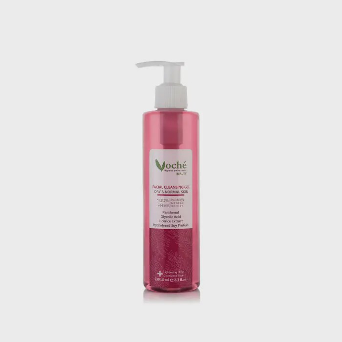ژل شستشوی صورت پوست خشک و معمولی وچه Facial Cleansing Gel For Dry And Normal Skin Voche