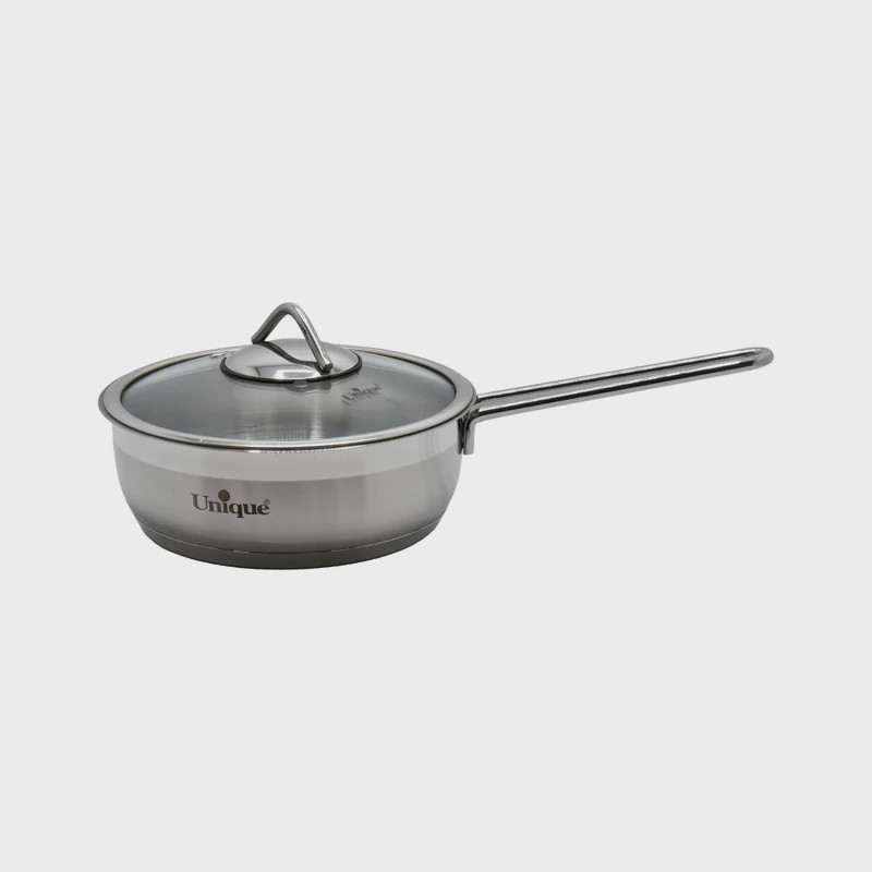 تابه تک دسته درب دار استیل یونیک (Unique) مدل UN-9941 سایز 20 سانتی متر