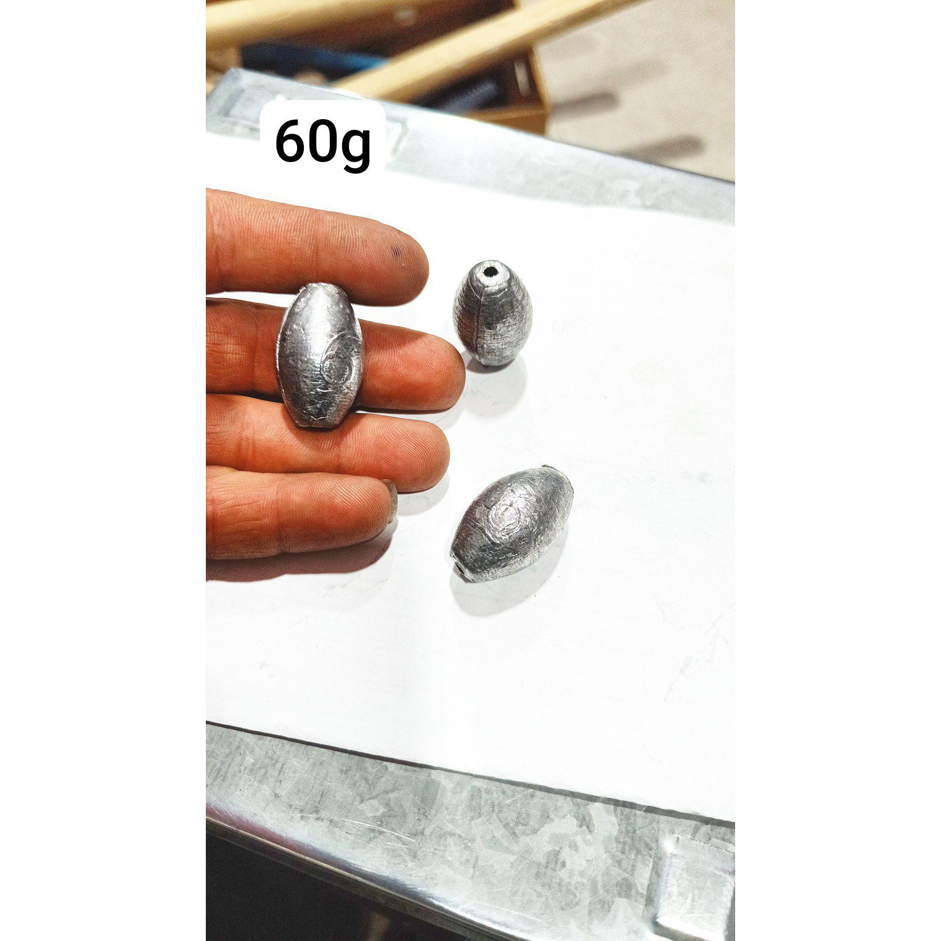 سرب ماهیگیری زیتونی 60 گرمی بسته 5عددی