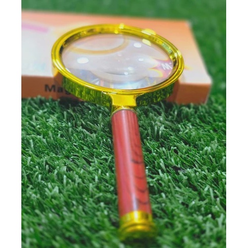 ذره بین دسته دار طلایی سایز 80 میل مدل magnifier