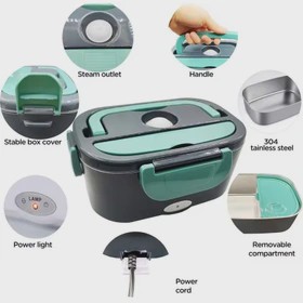 ظرف غذای برقی و فندکی استیل مدل DFH-C26