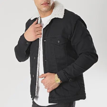 کت جین مشکی داخل خز از bershka کد 138
