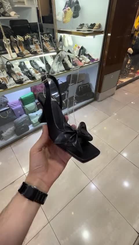 صندل پاپیونی مشکی سفیددخترانه زنانه کفش مجلسی شیک چرم پاپیون پاشنه دار پاشنه بلندتابستانی تابستونی لژدار لژ دار شصت وهفت