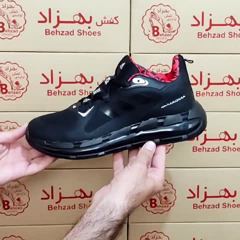 کتونی نایک مردانه پسرانه سایز 41 تا 44 رنگ مشکی کفی طبی زیره کپسولی لژ 4 سانتی رویه بافت خارجی