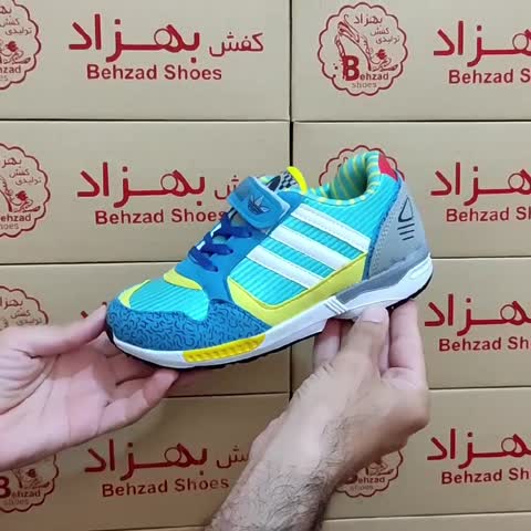 کتونی آدیداس  سه خط پسرانه رنگ آبی سایز 31 تا 36 زیره پیو لژ 2 سانتی رویه فابیلاک و راشل خارجی سبک و راحت