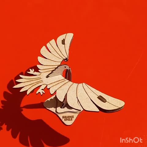 پازل چوبی سه بعدی مدل عقاب جادویی یا تعادلی(بازی ساختنی . فکری و آموزشی و خلاقیتی)