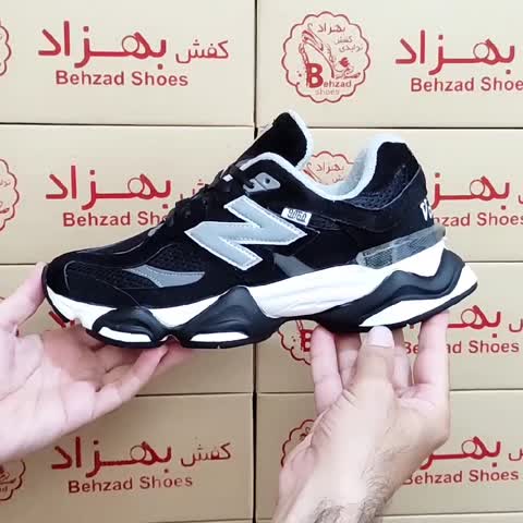 کتونی نیو بالانس مردانه پسرانه سایز 41 تا 44 رنگ مشکی زیره پیو کفی طبی لژ 4 سانتی آستر حوله ای رویه فابیلاک و راشل