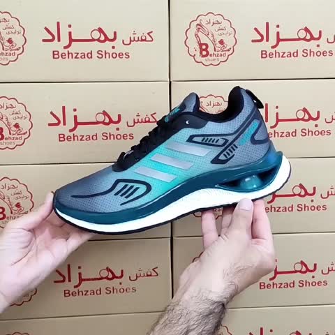 کتونی adidas آدیداس زیره کپسولی مردانه پسرانه رنگ مشکی آبی سایز 41 تا 44 کفی طبی زیره کپسولی لژ 4 سانتی رویه بافت خارجی 