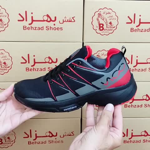 کتونی مردانه پسرانه سایز 41 تا 44 رنگ مشکی قرمز زیره پیو لژ 3 سانتی کفی طبی رویه بافت خارجی کیفیت عالی سبک و راحت