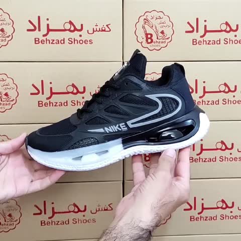 کتونیnike نایک زیره کپسولی مردانه پسرانه رنگ مشکی سایز 41 تا 44 کفی طبی زیره کپسولی لژ 4 سانتی رویه راشل خارجی راحتی