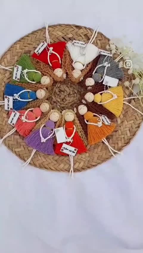 فرشته های رنگی رنگی مکرومه 