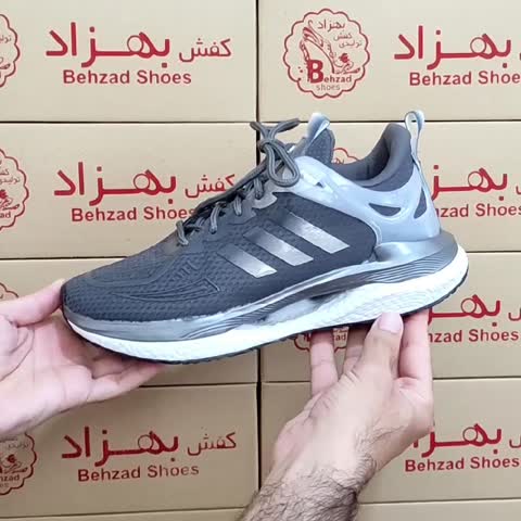 کتونی adidas آدیداس زیره کپسولی مردانه پسرانه رنگ طوسی سایز 41 تا 44 کفی طبی زیره کپسولی لژ 3 سانتی رویه بافت خارجی سبک 