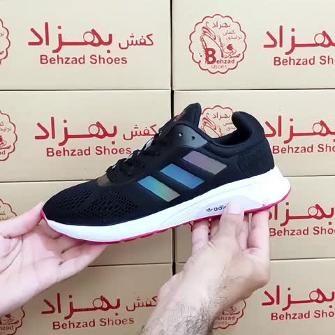 کتونی آدیداس بافتی ست زنانه و مردانه سایز 37 تا 44 رنگ مشکی زیره پیو کفی طبی لژ 4 سانتی رویه بافت خارجی سبک راحت