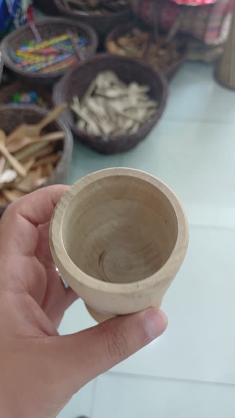 جام چوبی دستساز طرح کلاسیک (بدون رنگ و کاملاً طبیعی)
