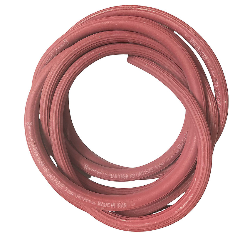شلنگ گاز ایران یاسا مدل دولایه ضدحریق نخ دار کد 8mm