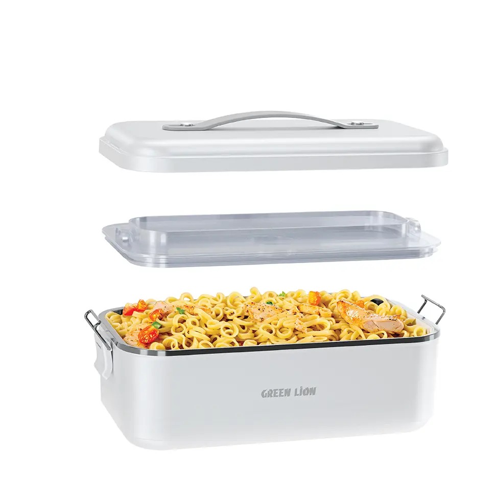 ظرف غذای گرمکن قابل حمل گرین لاین Green Lion GLB-20 Lunch Box Portable Food Warmer GNGB20LBXWH