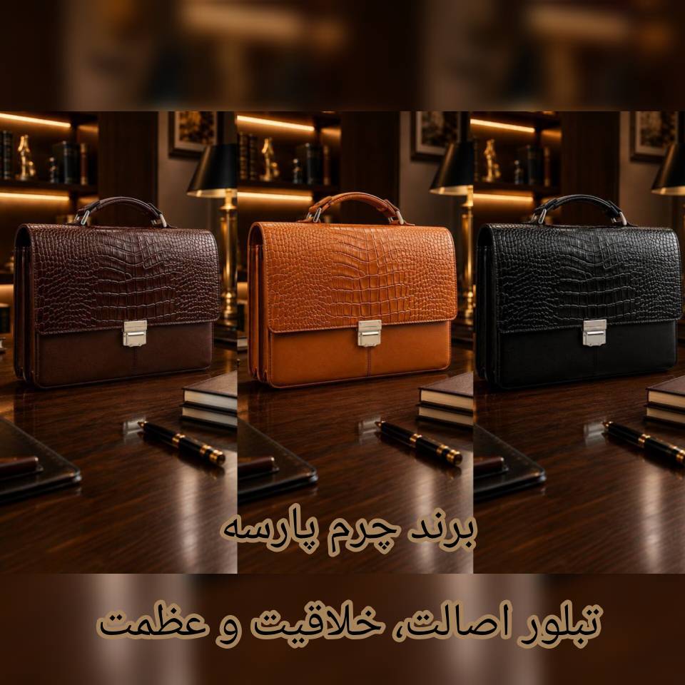 مینی کیف اداری چرم طبیعی مردانه و زنانه (کیف سوپرلوکس مجلسی) برند چرم پارسه مدل PL-K-39- کیف اداری مدیریتی مخصوص مدیران 