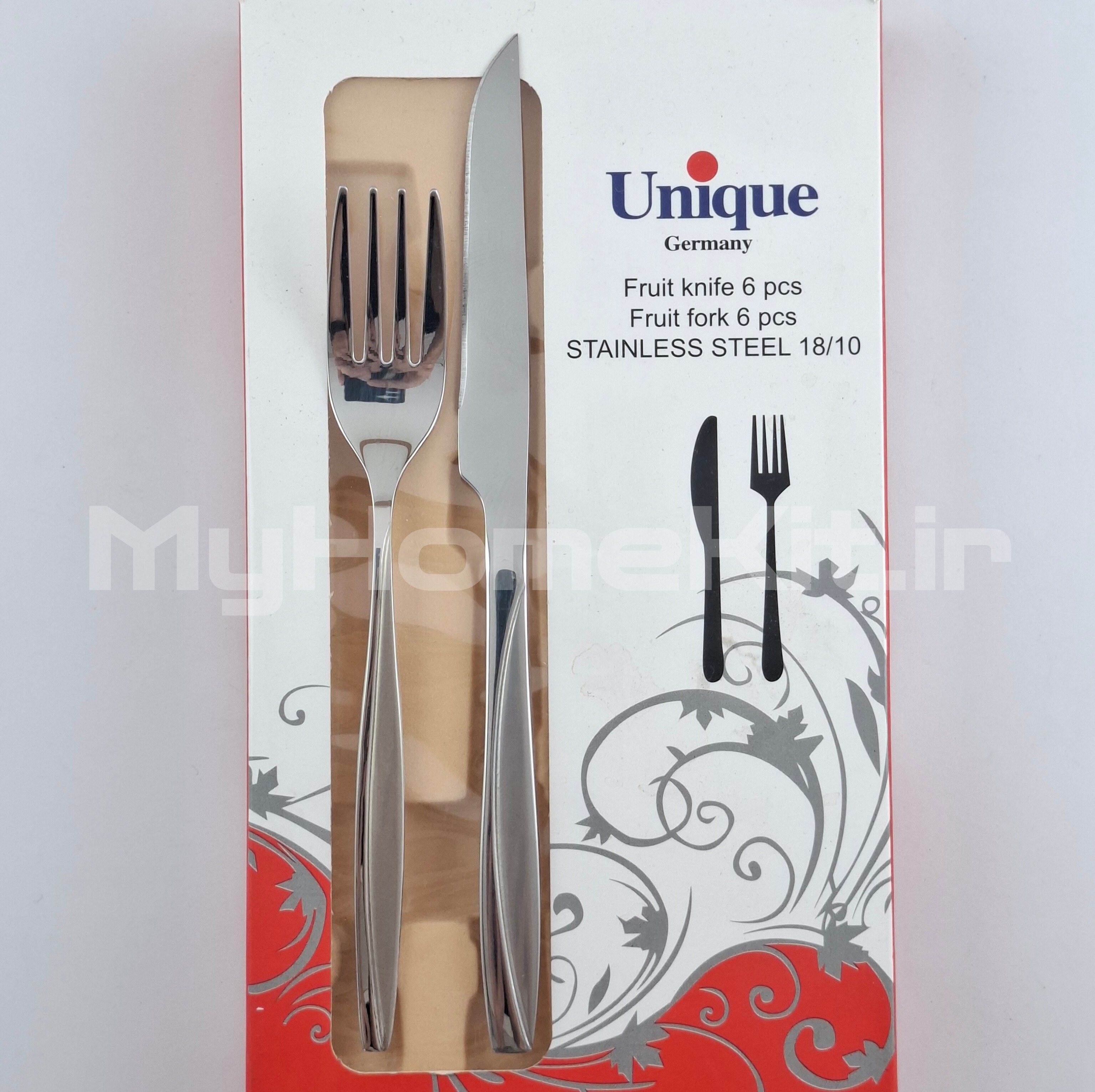 کارد و چنگال استیل یونیک طرح ماینز