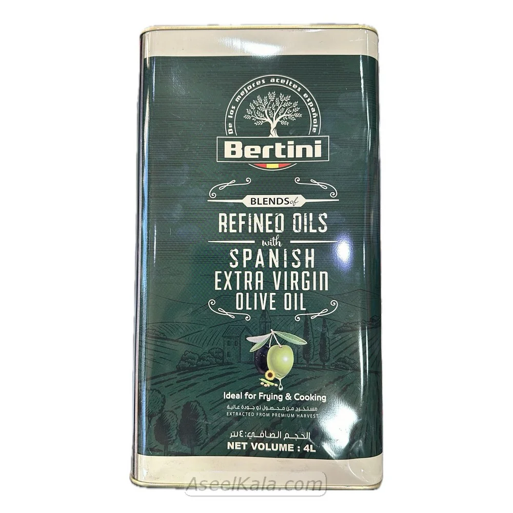 روغن زیتون برتینی 4 لیتری اسپانیایی بدون بو - Bertini