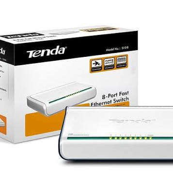 سوئیچ شبکه 8 پورت تندا غیر مدیریتی مدل Tenda S108 SwitchTenda 8-Port Unmanaged Desktop S108 Switch