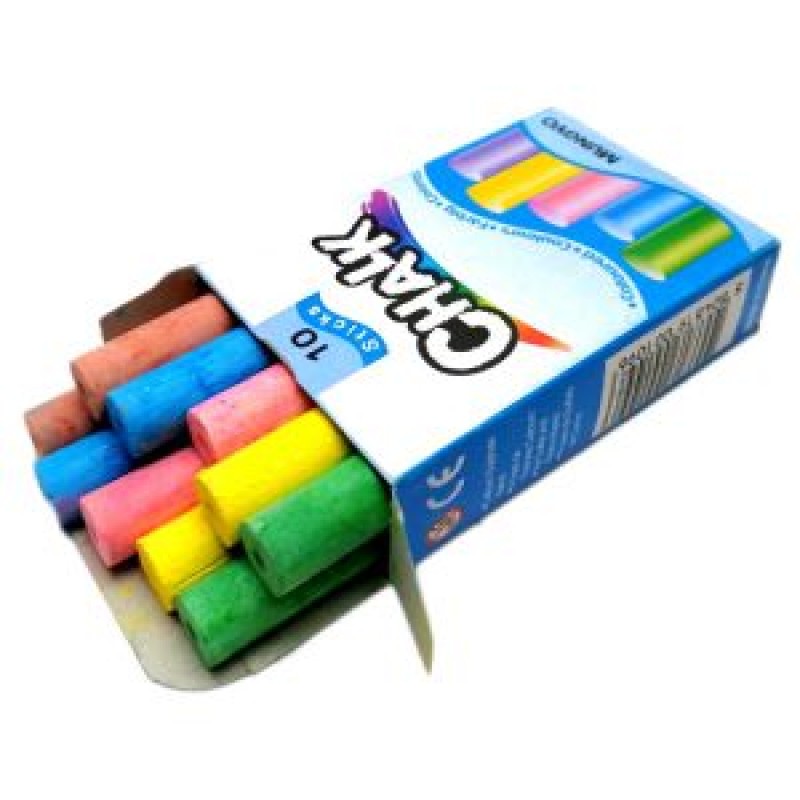 گچ رنگی تخته سیاه چالک (CHALK) بسته 10 رنگ