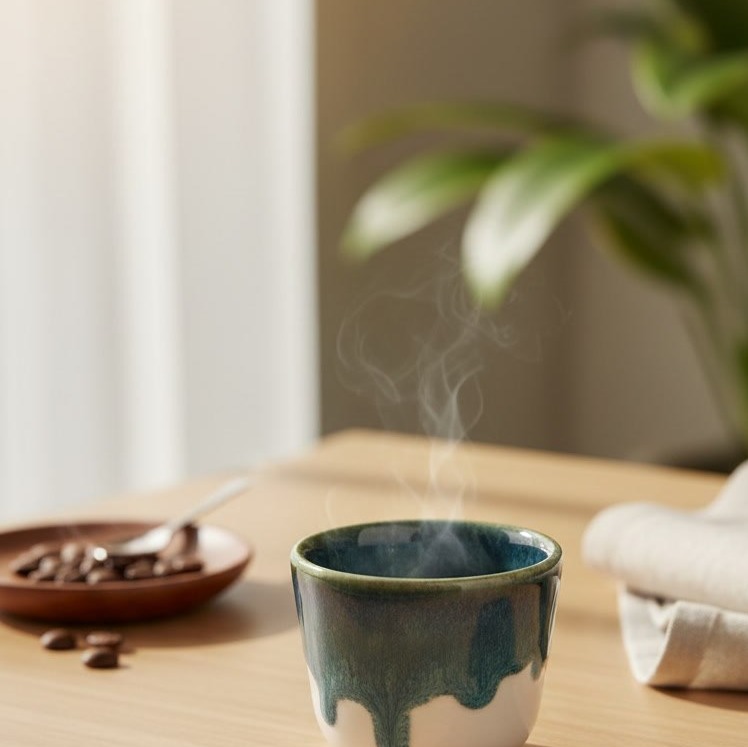 Ceramic Espresso Cup Waterfall شات قهوه سرامیکی آبشاری