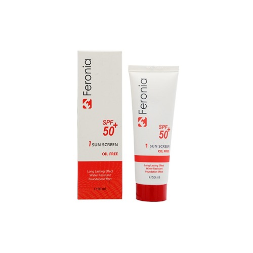 کرم ضد آفتاب فرونیا SPF50 رنگی بژ روشن(1)فاقد چربی 50 میل