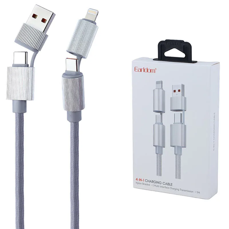 کابل شارژ چند کاره فست شارژ 60 وات ارلدام EC-IC06 طول 1 متر