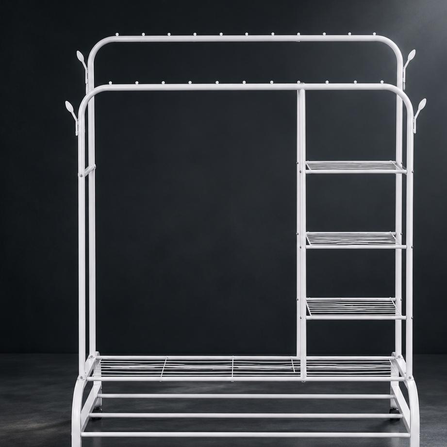 رگال دوبل چرخ دار قفسه دار YP-618 با تحمل 58 کیلو 