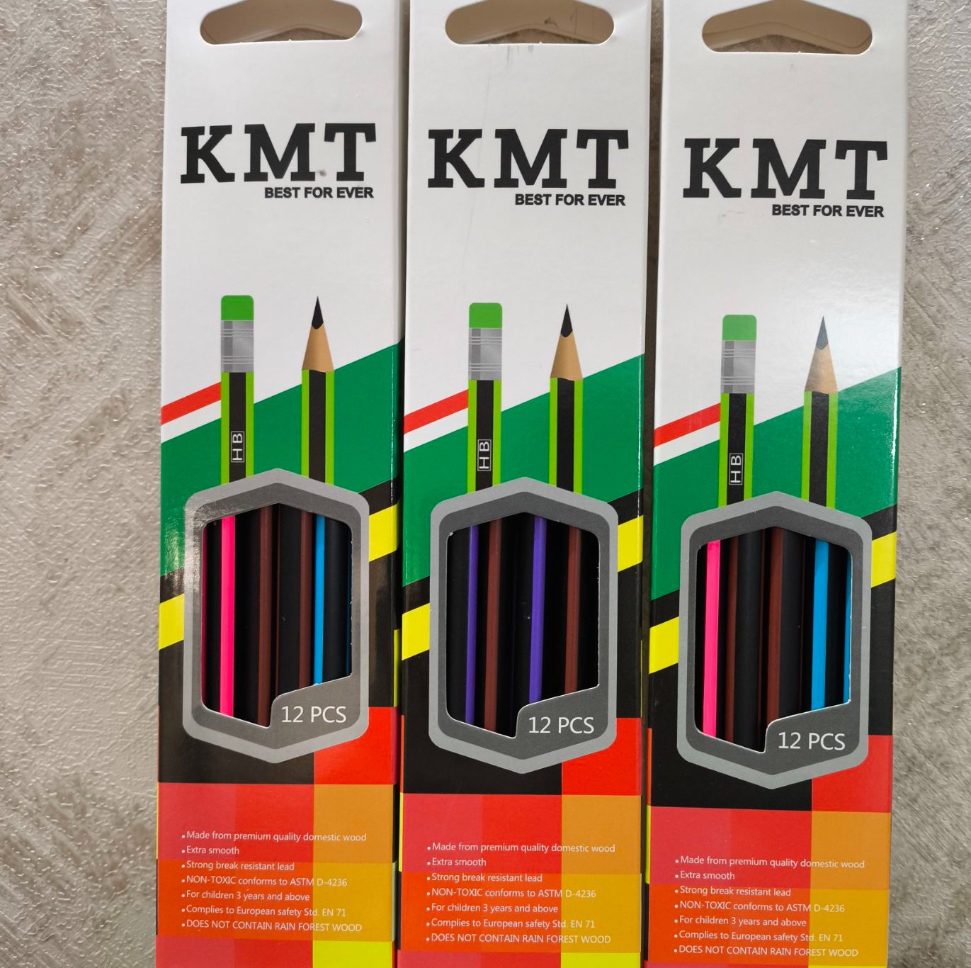 مداد سه خط kmt-بسته 12 عددی