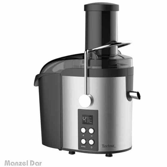 آبمیوه گیری تکنو مدل TE-219 چهار سرعته 800 وات | آبمیوه گیر تک کاره Techno با دهانه 75 میلیمتری و مخزن 0.8 لیتری