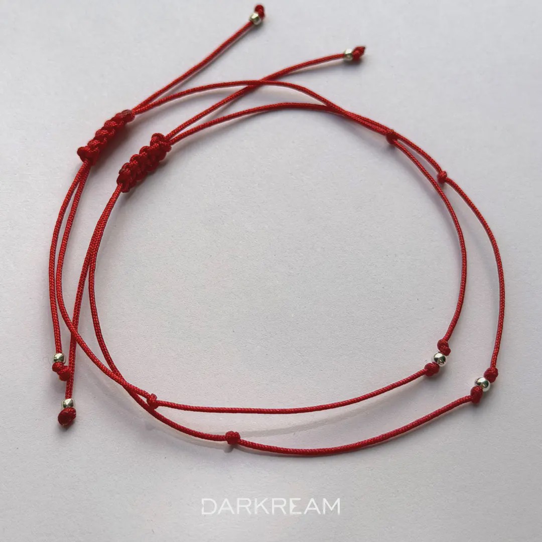 دستبند Red string گوی فیکس کد 002