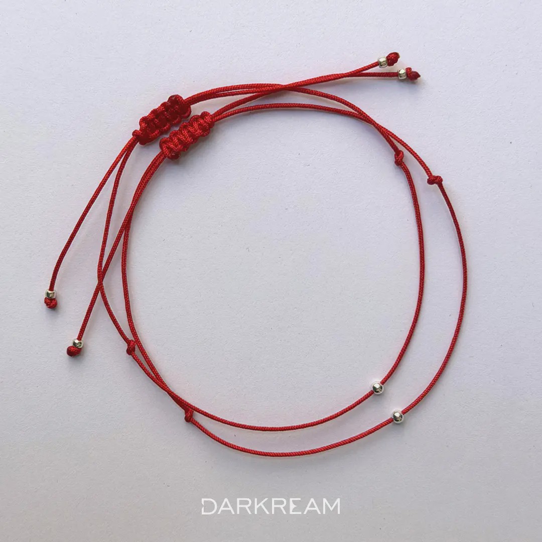 دستبند Red string گوی متحرک کد 001